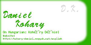 daniel kohary business card